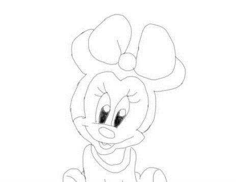 迪士尼米妮簡筆畫方法