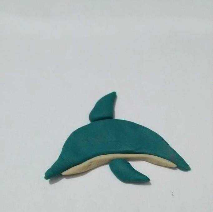 彩泥手工——海豚