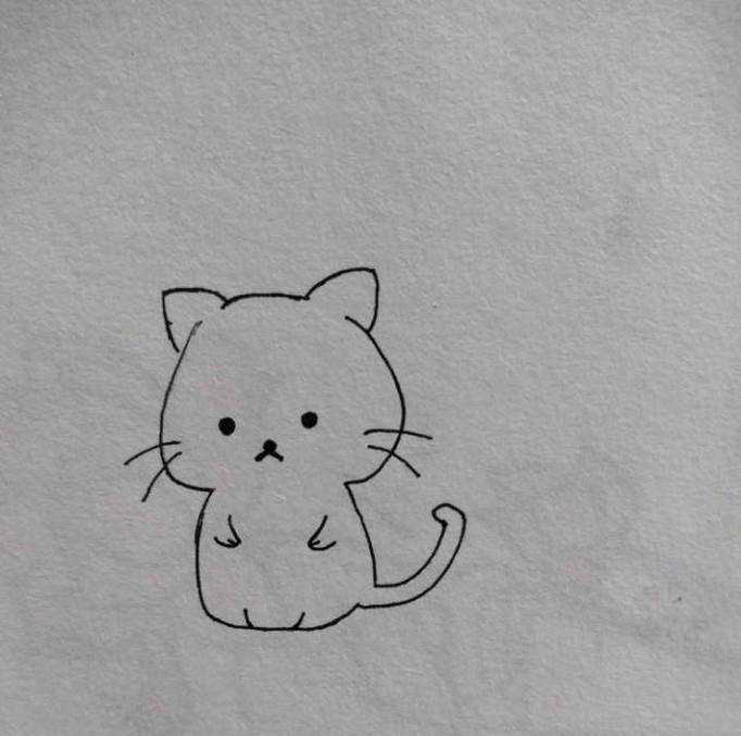 如何畫可愛的卡通小貓