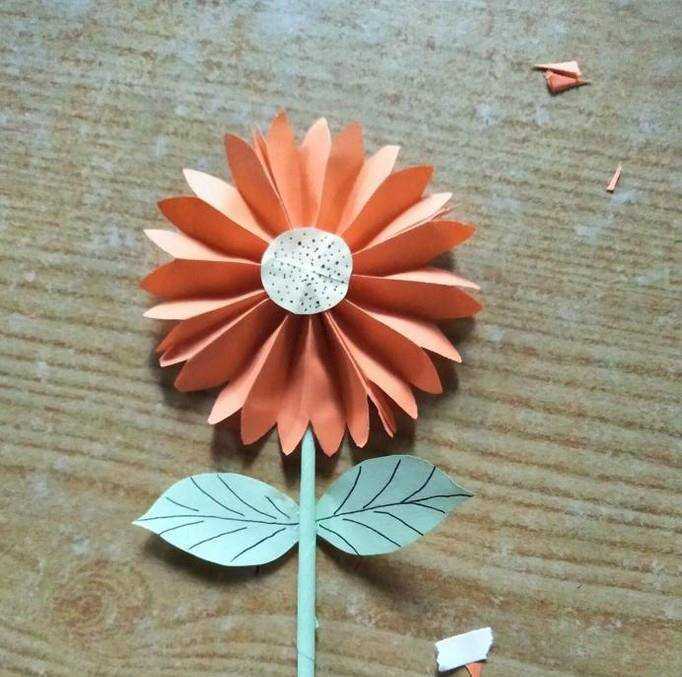 如何折出一朵向日葵