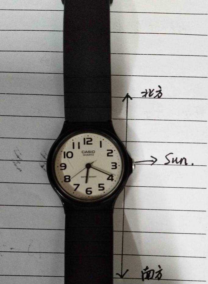 如何用手錶當指南針