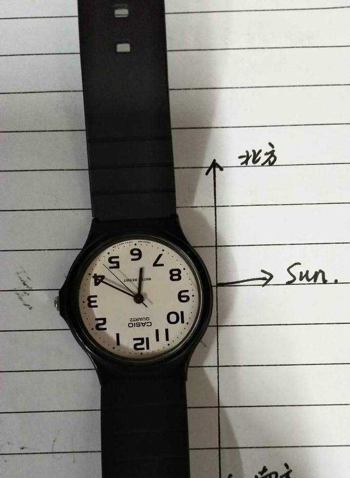 如何用手錶當指南針