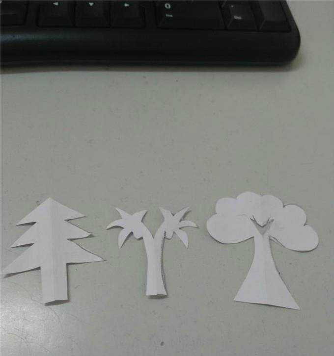剪紙：各種樹木