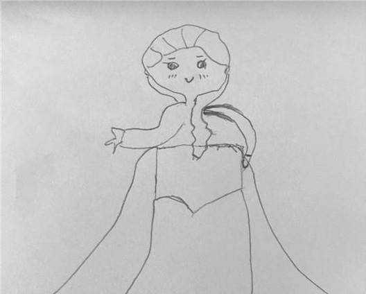 冰雪奇緣艾莎公主簡筆畫的畫法