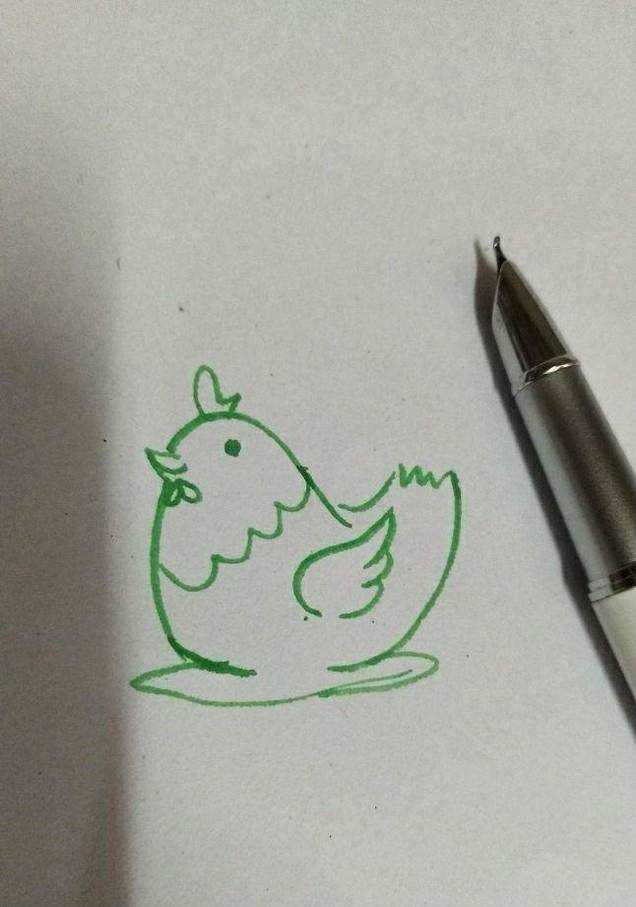 公雞母雞簡筆畫