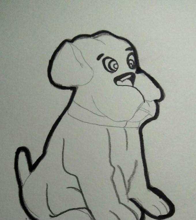 簡筆畫狗狗的畫法