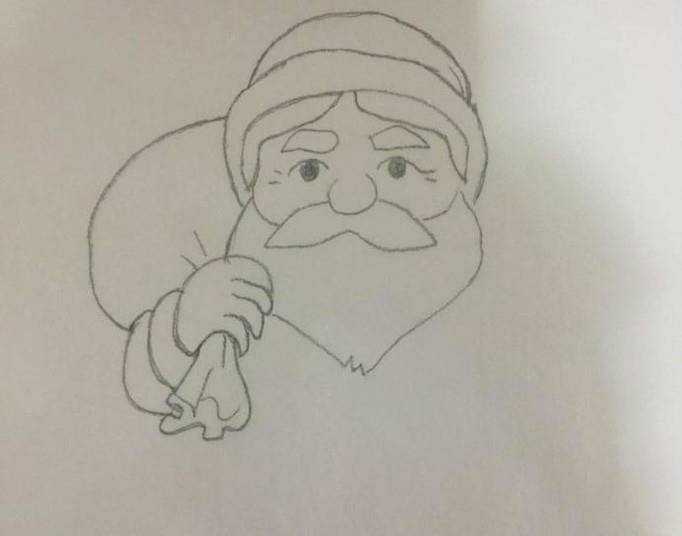 小孩怎樣畫簡單的聖誕老人