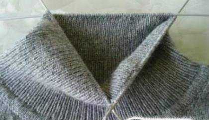 圓領毛衣領子挑針方法