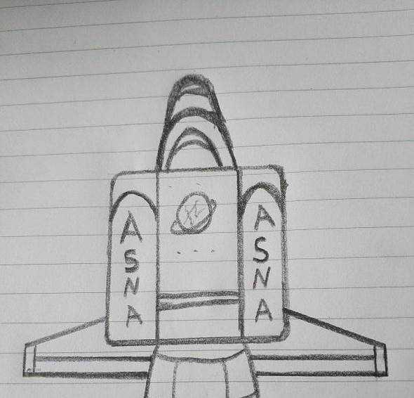 怎麼畫太空梭小學生太空梭怎麼畫