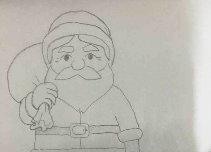 小孩怎樣畫簡單的聖誕老人