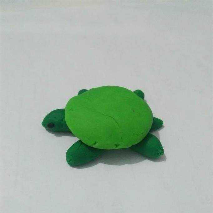 橡皮泥DIY手工製作：烏龜