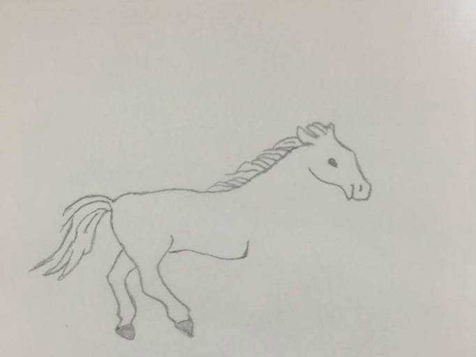 簡筆畫：生肖可愛馬的畫法
