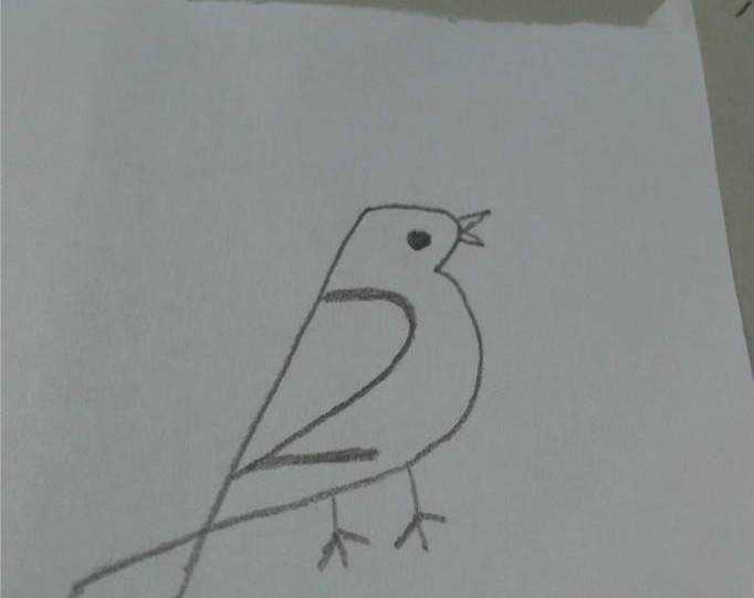 用數字畫小鳥簡筆畫