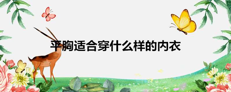 平胸適合穿什麼樣的內衣