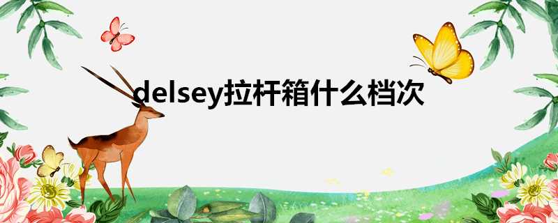 delsey拉桿箱什麼檔次