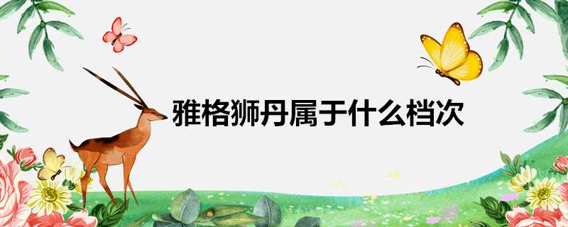 雅格獅丹屬於什麼檔次