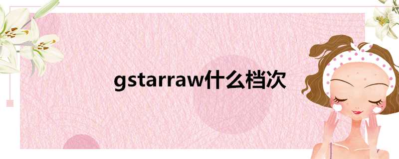 gstarraw什麼檔次