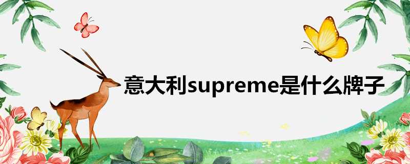 義大利supreme是什麼牌子