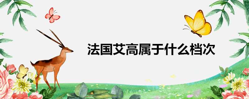 法國艾高屬於什麼檔次