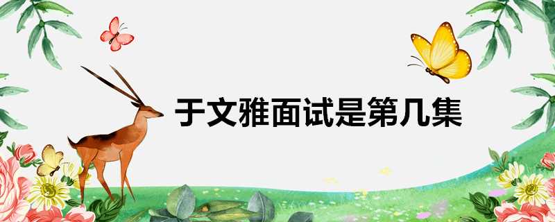 於文雅面試是第幾集