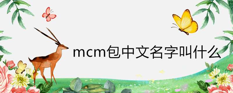 mcm包中文名字叫什麼