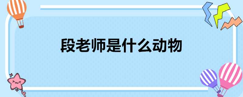 段老師是什麼動物