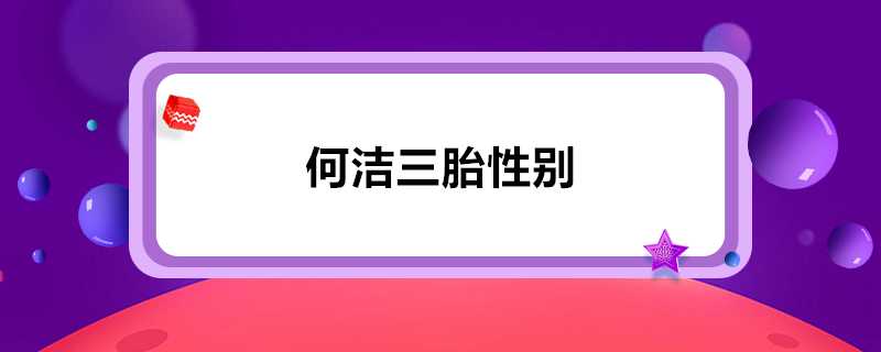 何潔三胎性別