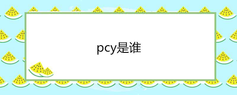 pcy個人資料介紹