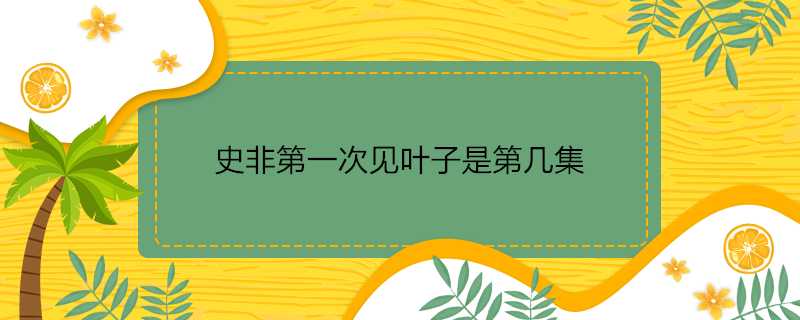 史非第一次見葉子是第幾集