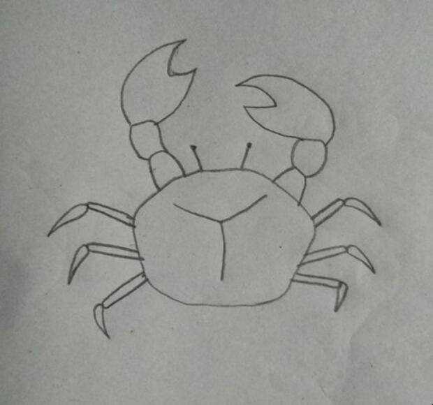 怎麼畫螃蟹簡筆畫