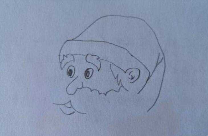如何畫聖誕老人簡筆畫