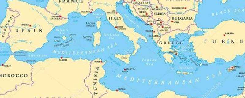 地中海在哪個位置