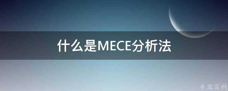 什麼是MECE分析法