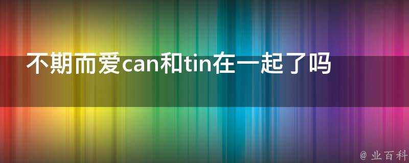 不期而愛can和tin在一起了嗎