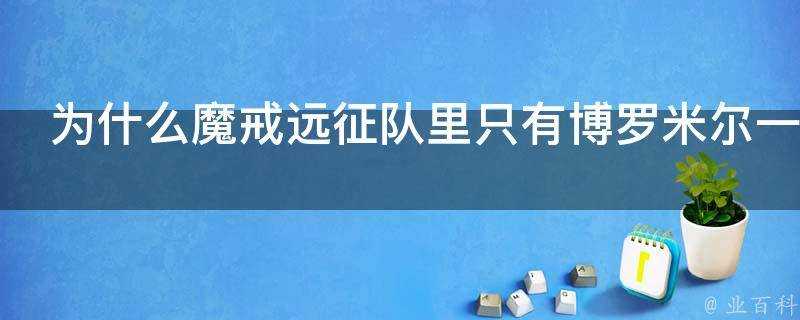 為什麼魔戒遠征隊裡只有博羅米爾一個人受到了魔戒的誘惑