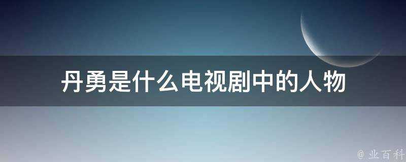 丹勇是什麼電視劇中的人物