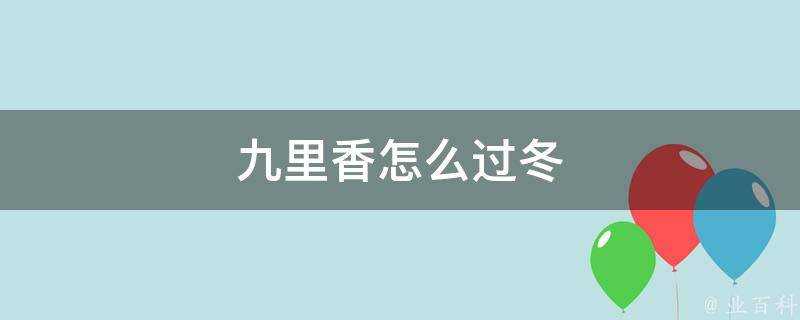 九里香怎麼過冬