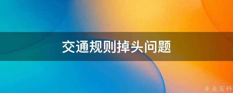 交通規則掉頭問題