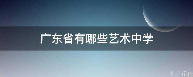 廣東省有哪些藝術中學