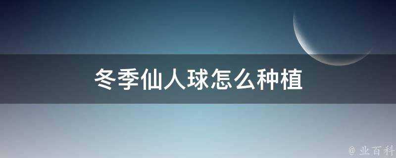 冬季仙人球怎麼種植