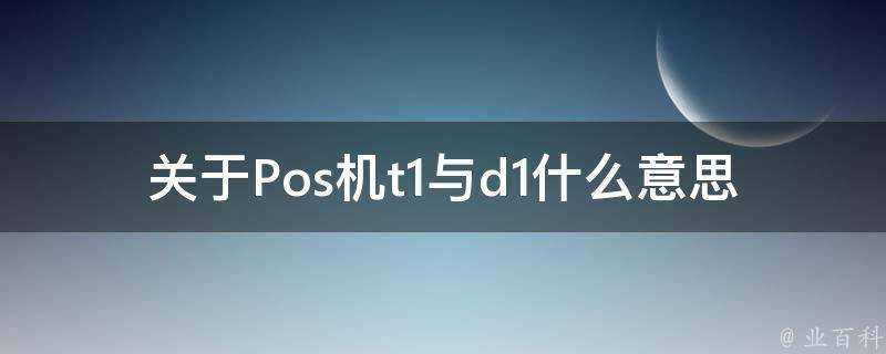 關於Pos機t1與d1什麼意思