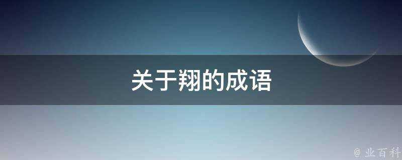 關於翔的成語