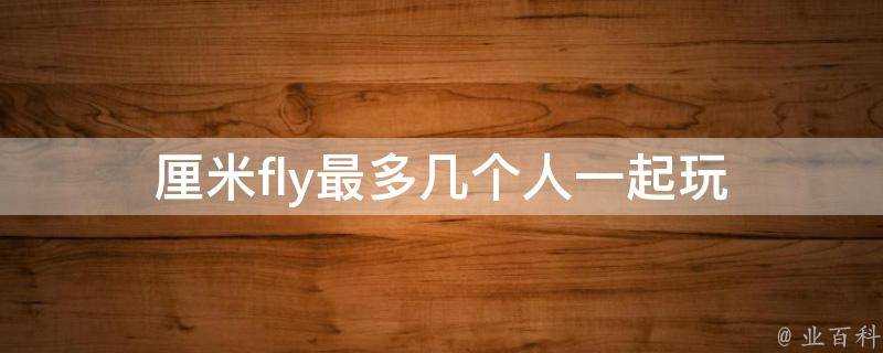 釐米fly最多幾個人一起玩