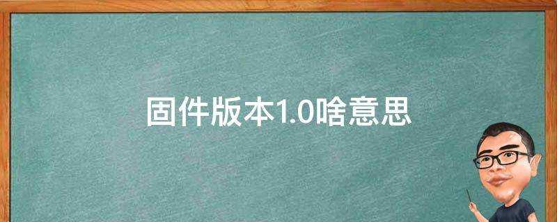 韌體版本1.0啥意思