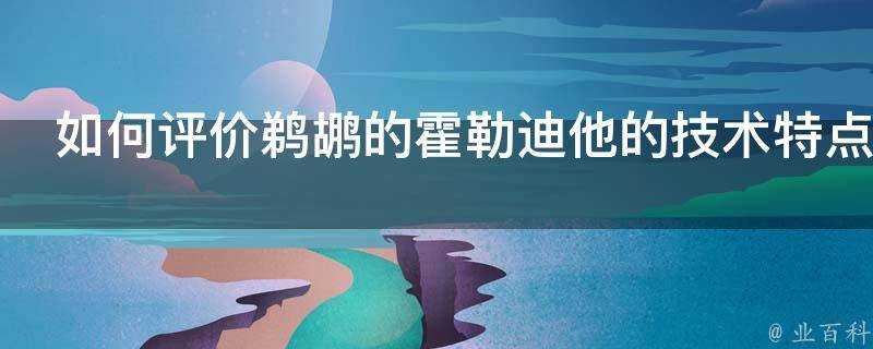 如何評價鵜鶘的霍勒迪他的技術特點能力在控衛裡算什麼水平