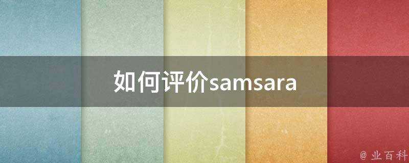 如何評價samsara