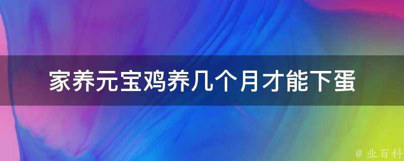 家養元寶雞養幾個月才能下蛋