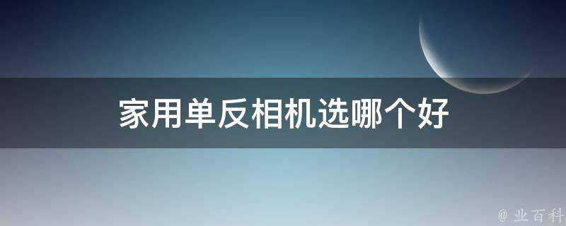 家用單反相機選哪個好