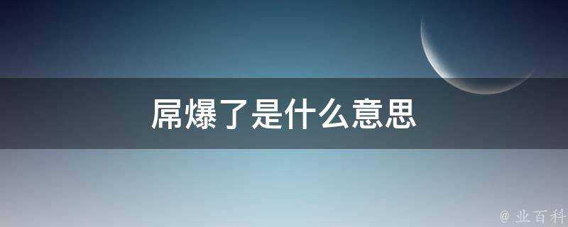 屌爆了是什麼意思