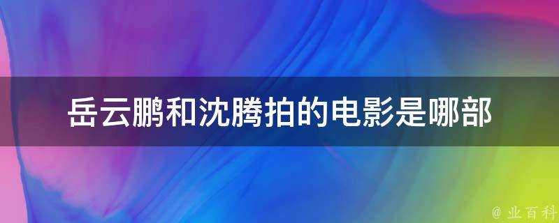 岳雲鵬和沈騰拍的電影是哪部